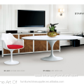 Modern tulip dining table Carrara marble aluminium base